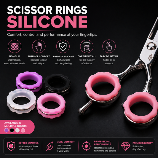 Silicone scissor finger rings, assorted flower colors