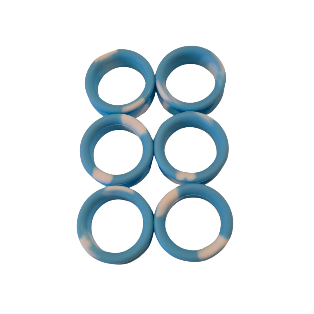 Silicone scissor rings, assorted colors