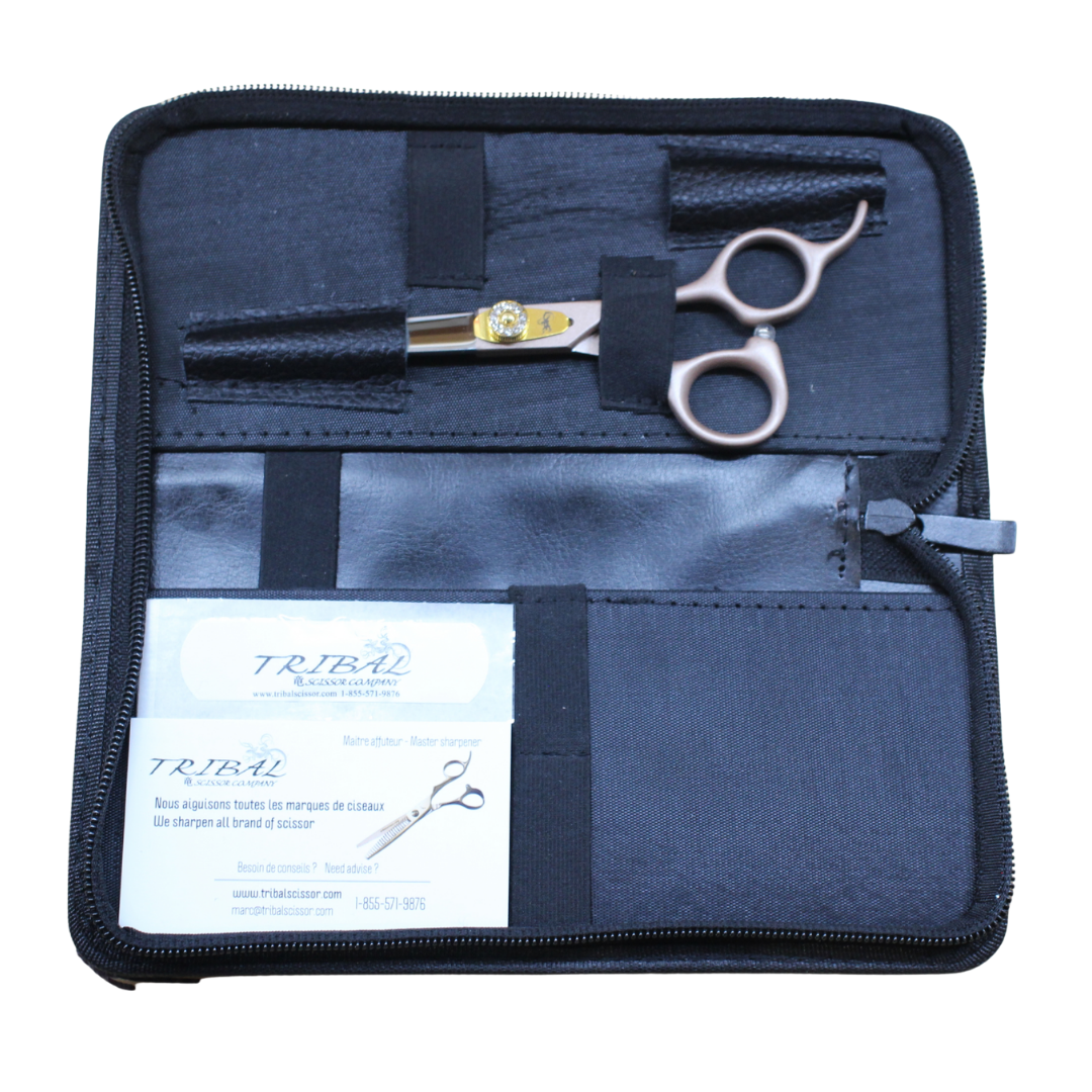 Tribal Ultra-cut Jazz scissors in carrying case