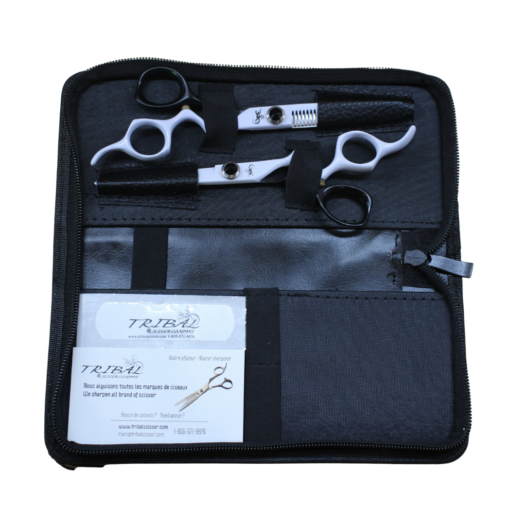 Final Case | KIT SHARP NOIR ET BLANC | scissor(s) in case