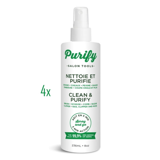 4 Bouteille purify salon tools