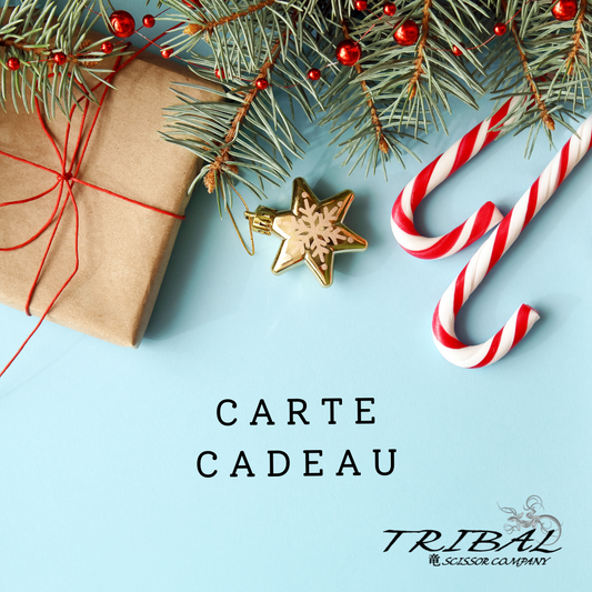 Carte cadeau ciseaux tribal