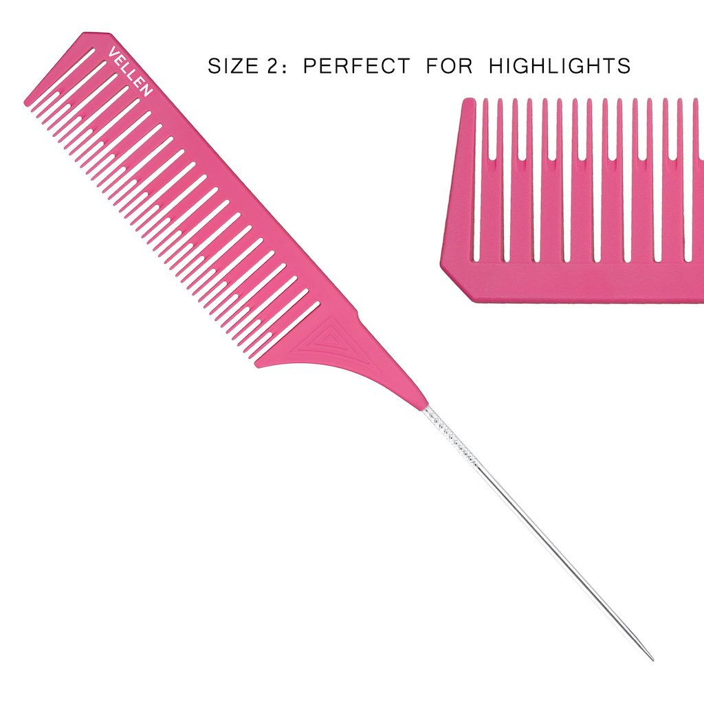 PREMIUM RAT TAIL COMB SET / 3 SIZES WITH A SPECIAL DESIGN / PERFECT FOR BABYLIGHTS, BABY AND PURPLE HIGHLIGHTS