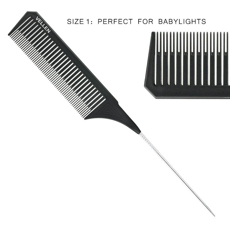 PREMIUM RAT TAIL COMB SET / 3 SIZES WITH SPECIAL DESIGN / PERFECT FOR BABYLIGHTS, BABY AND HIGHLIGHTS