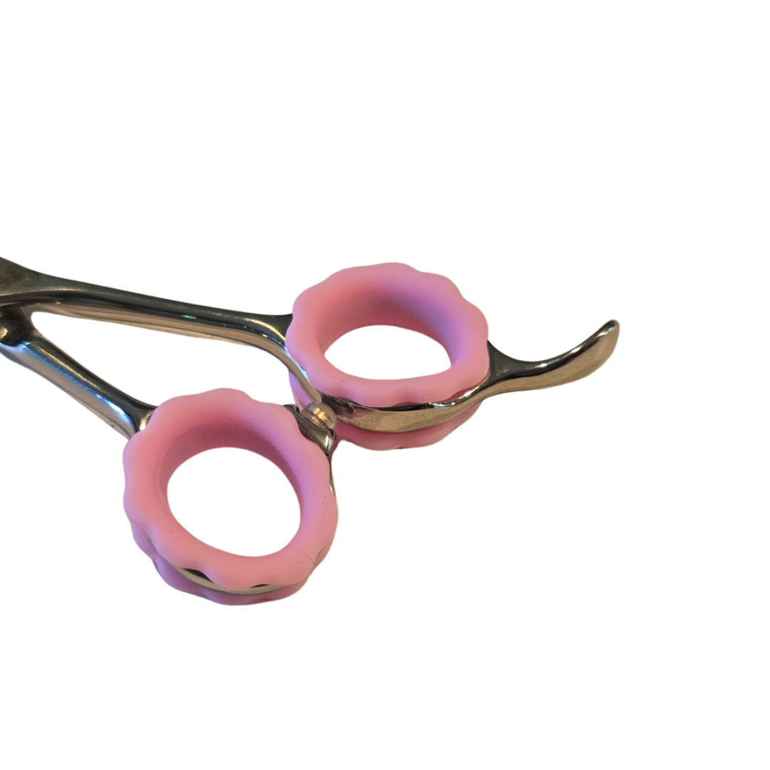 Anneaux a ciseau en silicone fleur couleur variée