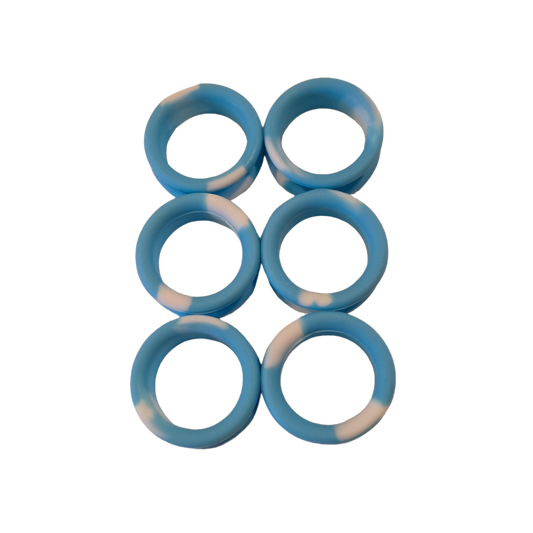 Silicone scissor rings, assorted colors