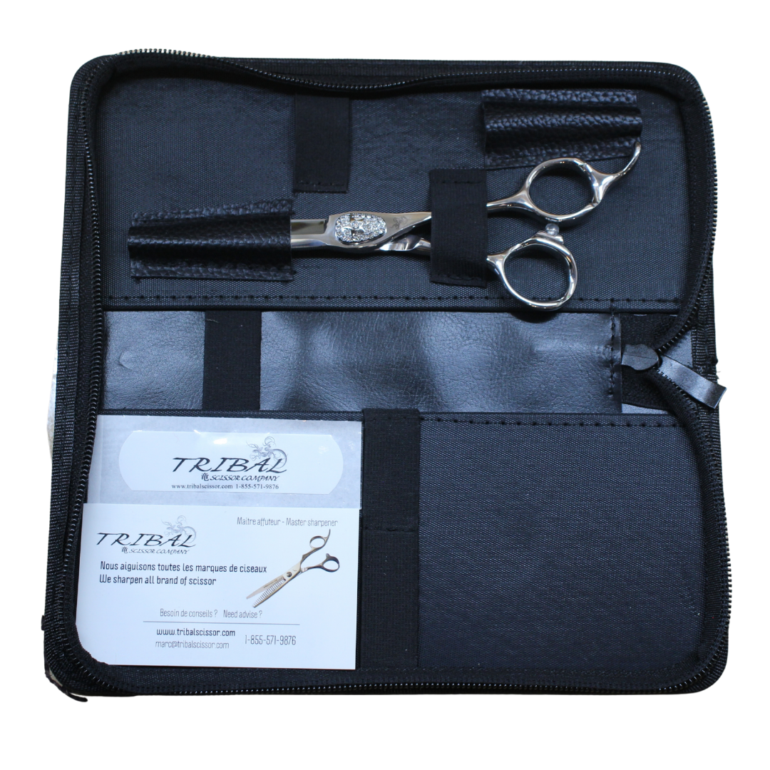 Tribal Diamond scissors in carrying case