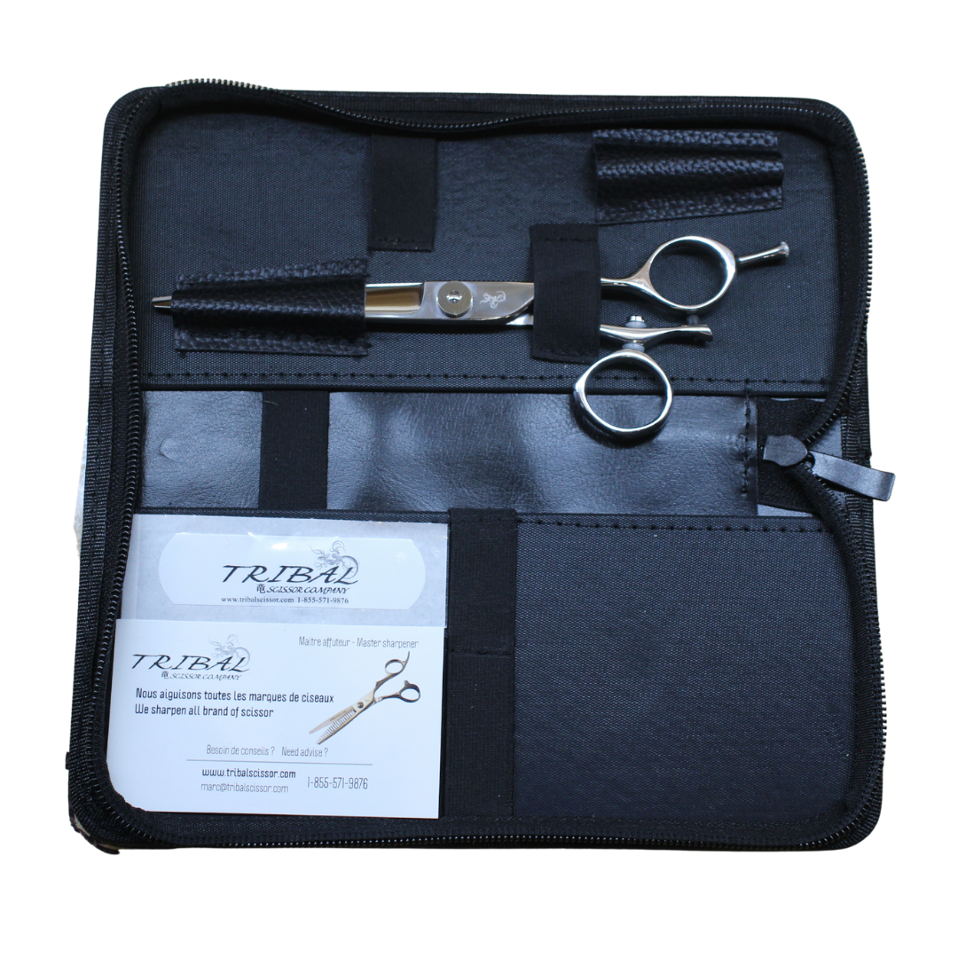 Tribal Harmony scissors in carrying case