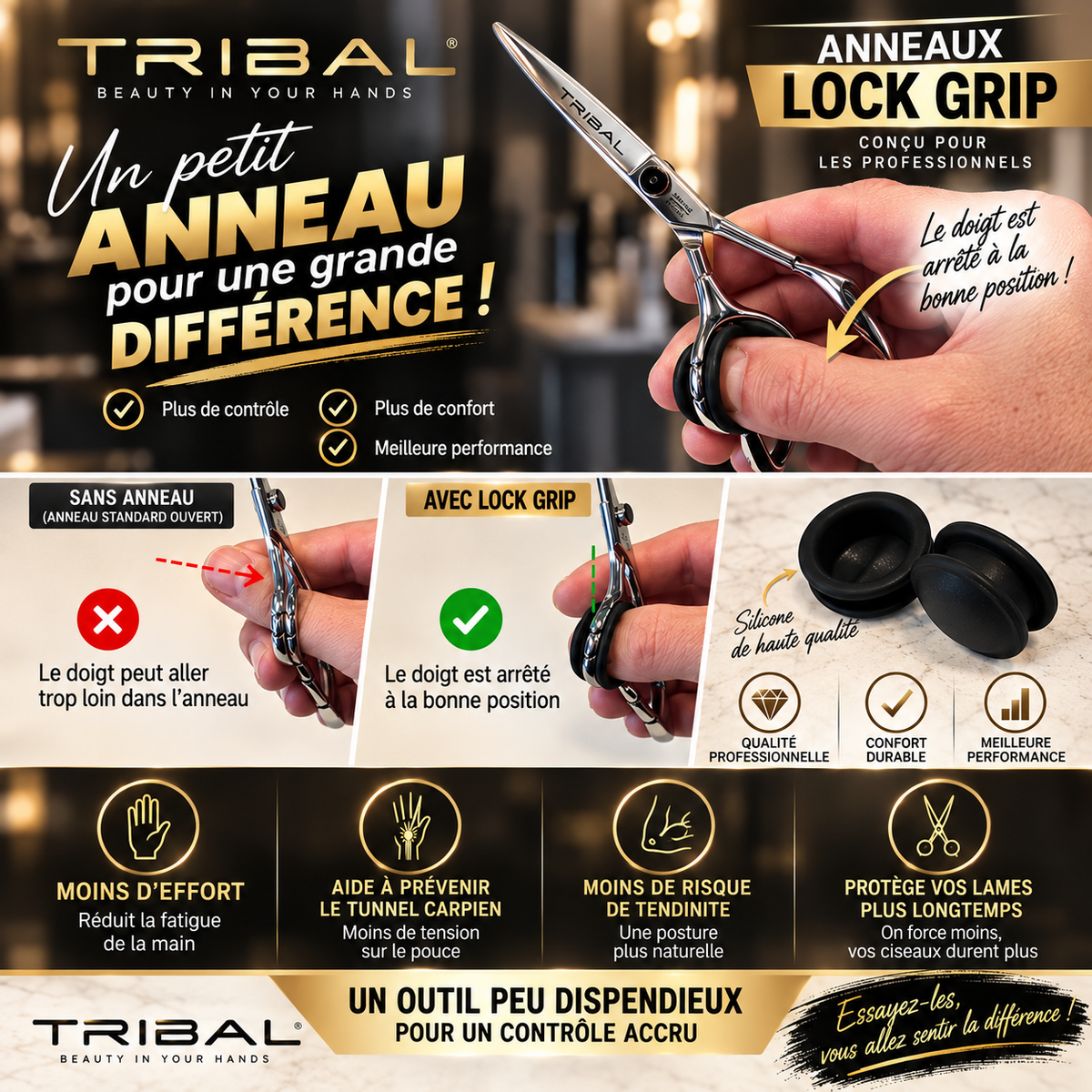 Anneaux lock grip (4)