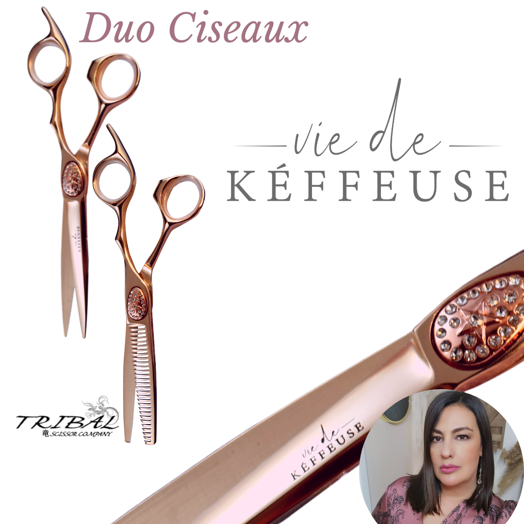 Duo de ciseaux Vie de keffeuse 6 pouces